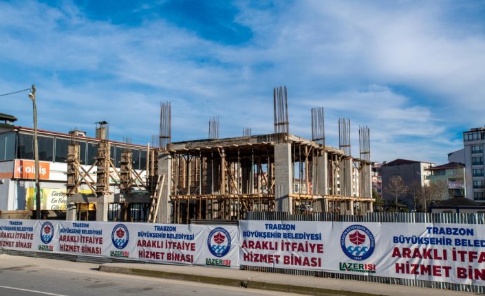 Trabzon'da iki ilçede itfaiye binası inşası sürüyor