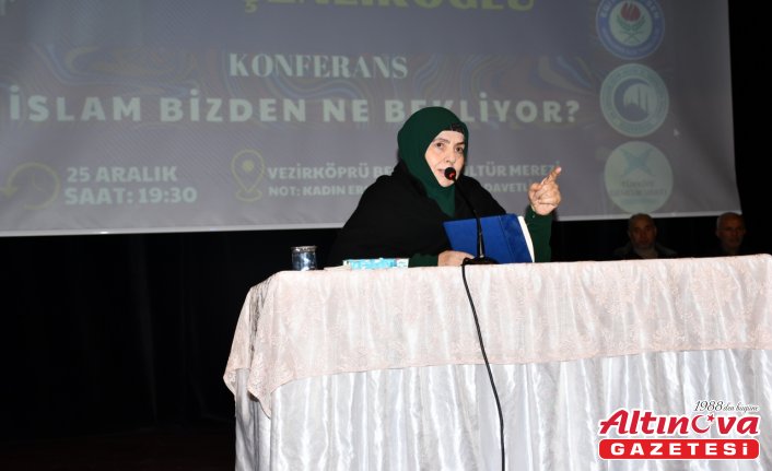 Yazar Emine Şenlikoğlu, Vezirköprü ilçesinde konferans verdi