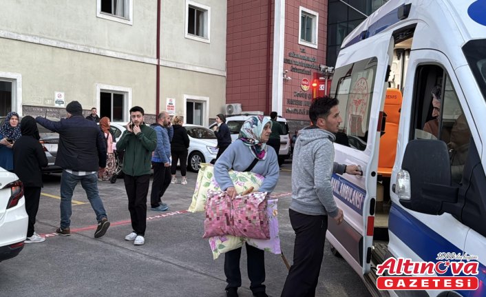 Rize'de onkoloji merkezinde çıkan yangın paniğe neden oldu