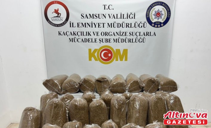 Samsun'da 250 kilo kaçak tütün ele geçirildi