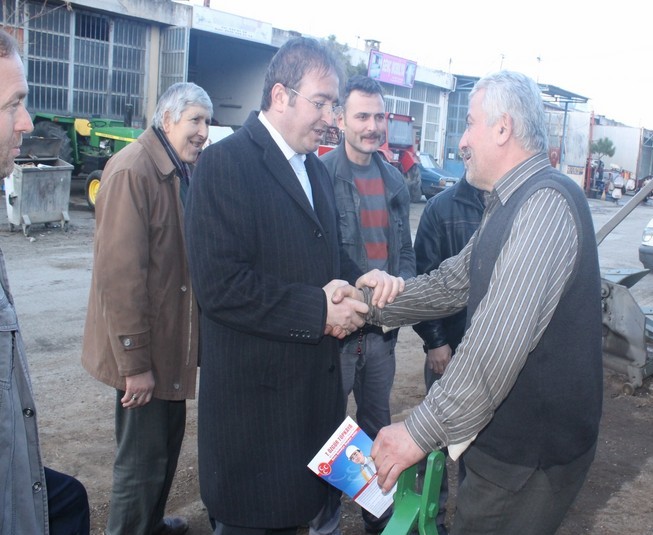 MHP Bafra Belediye Başkan Adayı Esnafı Ziyaret Etti