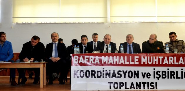 BAFRA KAYMAKAMI HALİS ARSLAN, 26 MAHALLE MUHTARININ SORUNLARINI DİNLEDİ