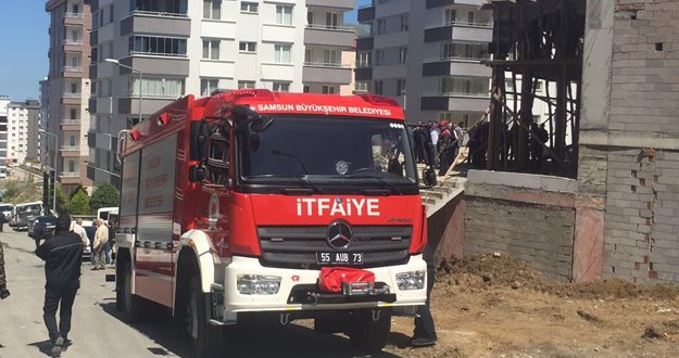 Samsun'da cami inşaatında çökme: 3 ölü, 3 yaralı