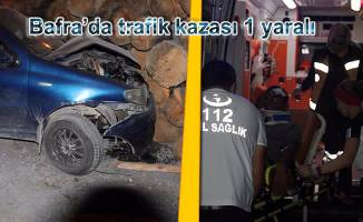 Bafra’da trafik kazası 1 yaralı