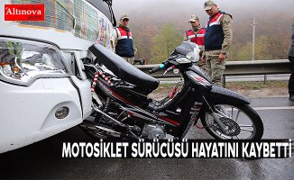 Otobüsün 150 metre sürüklediği motosikletin sürücüsü öldü