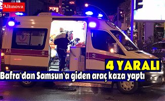 Samsun'da trafik kazası: 4 yaralı