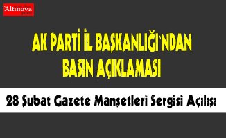 AK PARTİ SAMSUN İL BAŞKANLIĞINDAN AÇIKLAMA