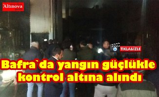 Bafra`da yangın görüntüleri