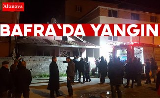 Bafra`da yangın