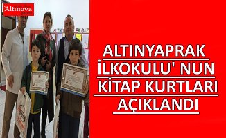 ALTINYAPRAK İLKOKULU' NUN KİTAP KURTLARI AÇIKLANDI