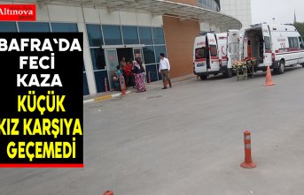 Bafra`da feci kaza ! Metrelerce sürüklendi