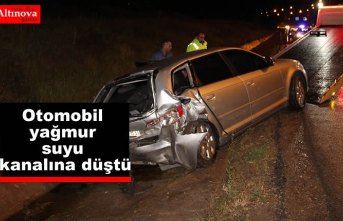 Samsun'da otomobil yağmur suyu kanalına düştü: 3 yaralı