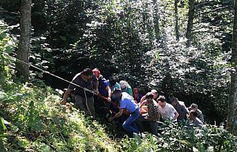 Rize'de dereye düşen kişi ağır yaralandı