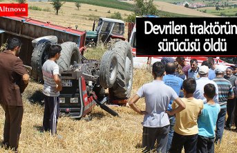 Samsun'da devrilen traktörün sürücüsü öldü