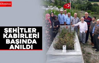 ŞEHİTLER KABİRLERİ BAŞINDA ANILDI