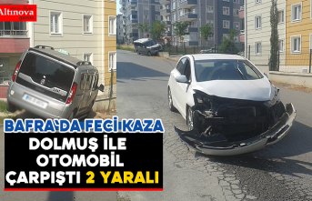 Bafra`da feci kaza: 2 yaralı