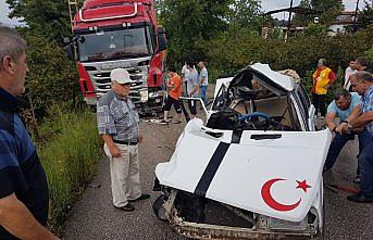 Ordu'da tır ile otomobil çarpıştı: 1 ölü