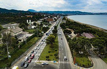 Ordu'da trafik yoğunluğu