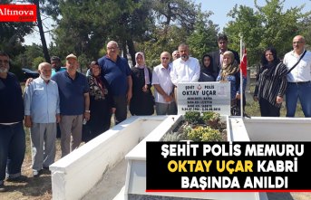 ŞEHİT POLİS MEMURU OKTAY UÇAR KABRİ BAŞINDA ANILDI