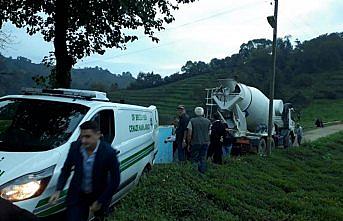 Trabzon'da beton mikserinin çarptığı kadın öldü