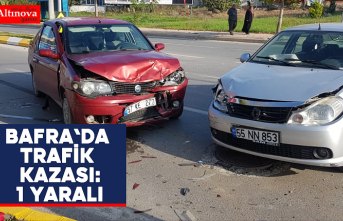 Bafra'da trafik kazası: 1 yaralı 