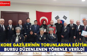 KORE GAZİLERİNİN TORUNLARINA EĞİTİM BURSU DÜZENLENEN TÖRENLE VERİLDİ