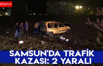 Samsun'da trafik kazası: 2 yaralı