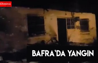 BAFRA`DA TEK BAŞINA YAŞAYAN ŞAHSIN EVİ YANDI