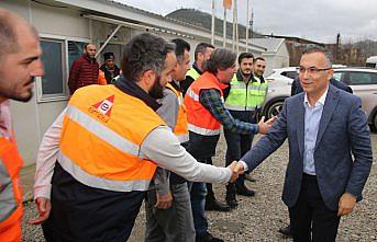 Rize Valisi Çeber yol yapım çalışmalarını inceledi