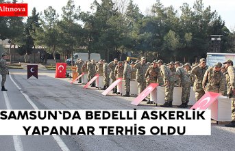 Samsun'da bedelli askerlik yapanlar terhis oldu