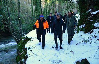 Vali Erdoğan Bektaş, Harmankaya Şelaleleri'ni  gezdi