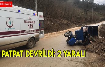  Patpat devrildi: 2 yaralı