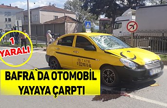 Bafra`da  trafik kazası 1 yaralı