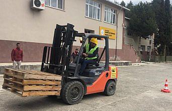 Hanönü'de Forklift kursu tamamlandı