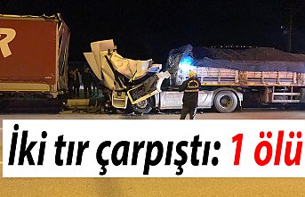 İki tır çarpıştı: 1 ölü