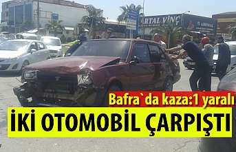 İki otomobil çarpıştı