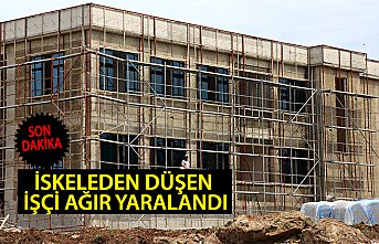 İskeleden düşen işçi ağır yaralandı