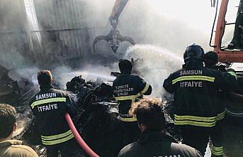 Samsun'da hurdalıkta çıkan yangın söndürüldü