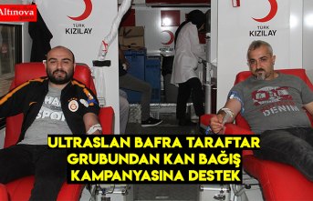 ultrAslan Bafra Taraftar Grubundan Kan Bağış Kampanyasına Destek