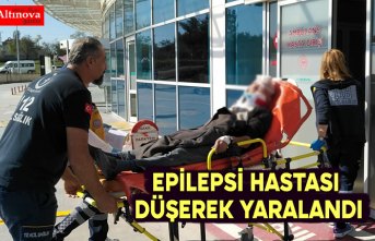 EPİLEPSİ HASTASI DÜŞEREK YARALANDI