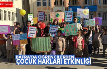 BAFRA’DA ÖĞRENCİLERDEN ÇOCUK HAKLARI ETKİNLİĞİ