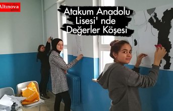 Atakum Anadolu Lisesi' nde  Değerler Köşesi