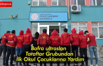 Bafra ultraslan Taraftar Grubundan İlk Okul Çocuklarına Yardım