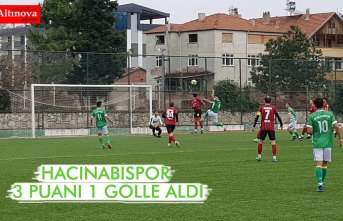 HACINABİSPOR 3 PUANI 1 GOLLE ALDI