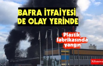 Plastik fabrikasında yangın