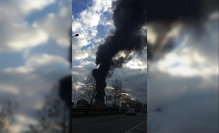 Samsun'da plastik fabrikasında yangın