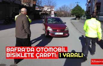 BAFRA’DA OTOMOBİL BİSİKLETE ÇARPTI: 1 YARALI