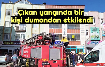 Çıkan yangında bir kişi dumandan etkilendi