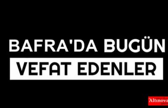 Bafra'da vefat edenler