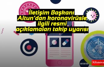 İletişim Başkanı Altun’dan koronavirüsle ilgili resmi açıklamaları takip uyarısı